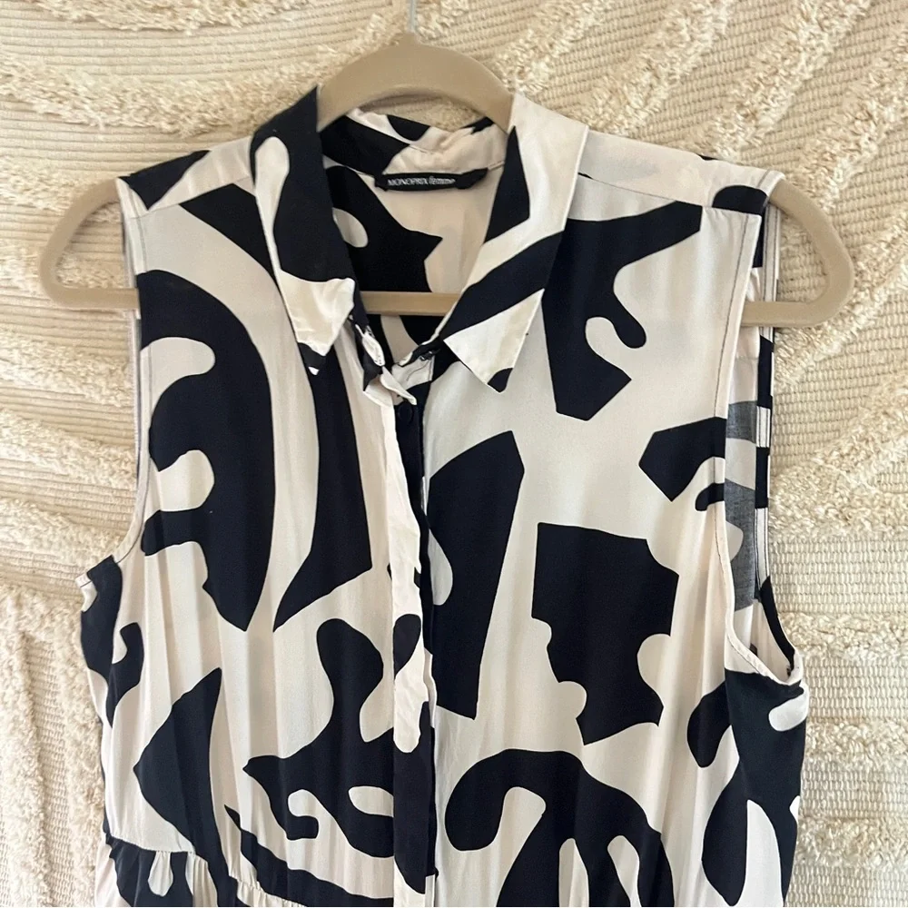 Monoprix Femme Sleeveless Midi Dress - Picture 4 of 5